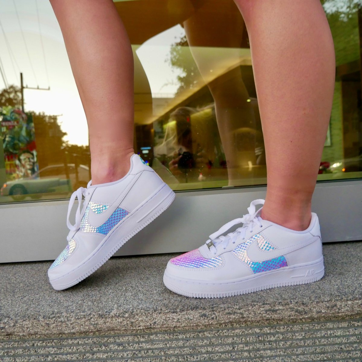 *LIMITED EDITION* Holographic Snake AF1s - DJ ZO Designs