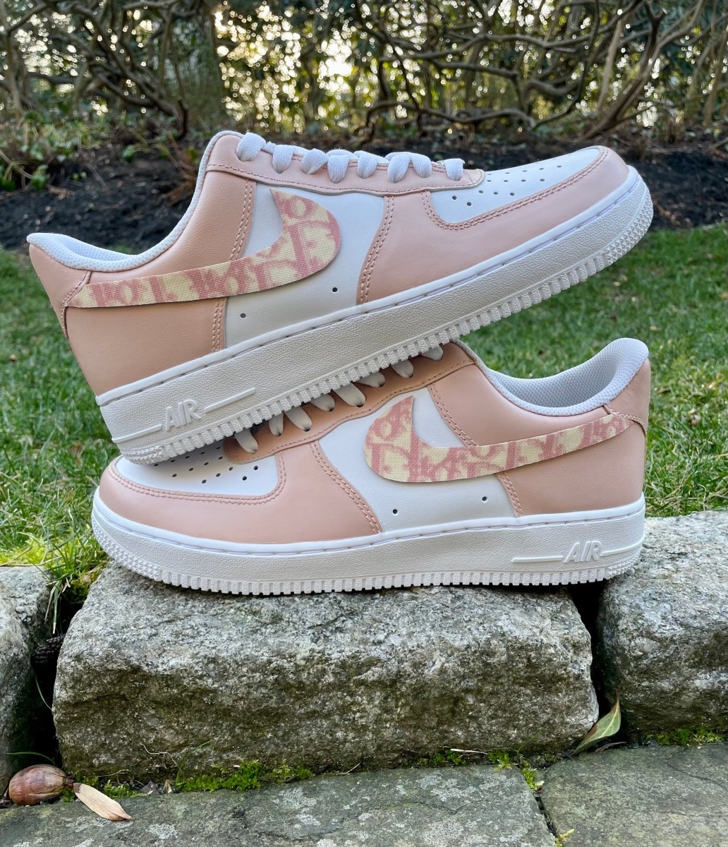 Pink Custom Painted Nike Shoes LIMITED EDITION Pink Dior Nike AF1