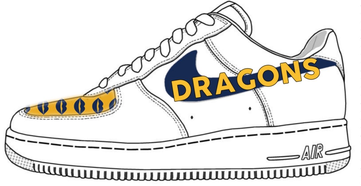 'College V1' Nike AF1 (Women's) - DJ ZO Designs