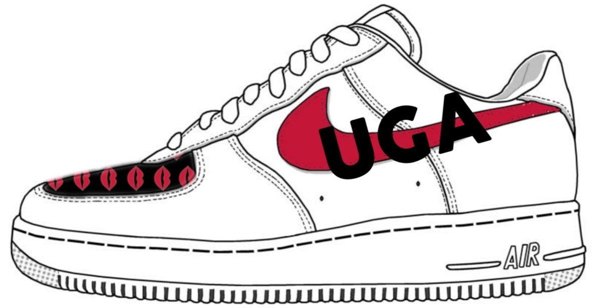'College V1' Nike AF1 (Women's) - DJ ZO Designs