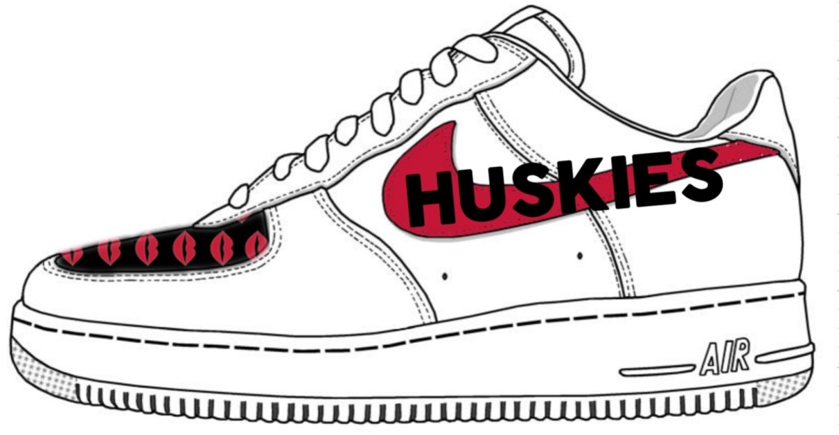 'College V1' Nike AF1 (Women's) - DJ ZO Designs