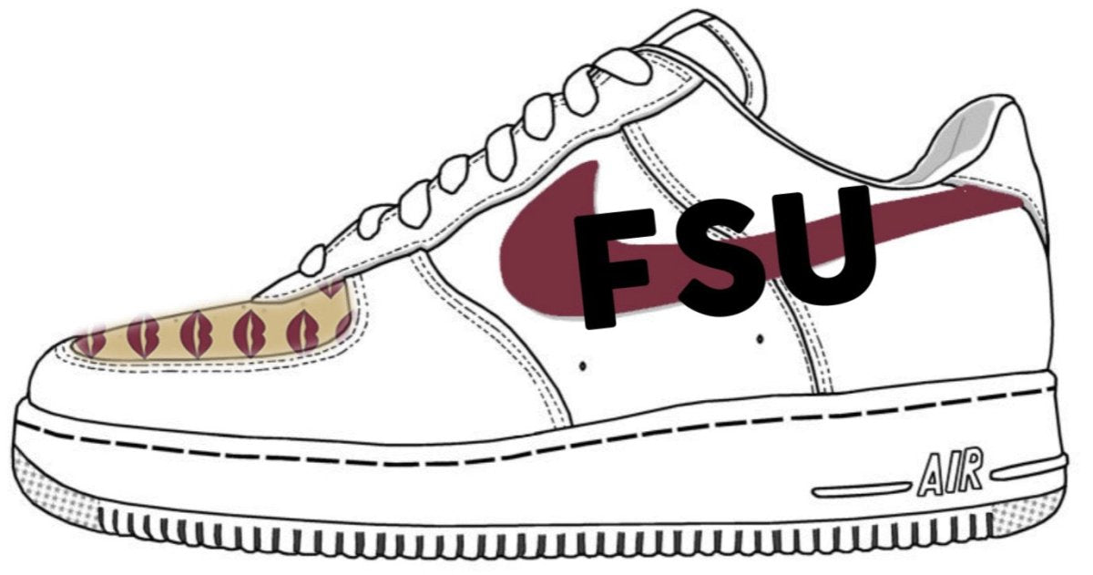 'College V1' Nike AF1 (Women's) - DJ ZO Designs