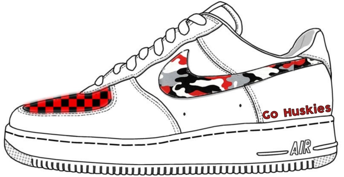 'College V2' Nike AF1 (Women's) - DJ ZO Designs