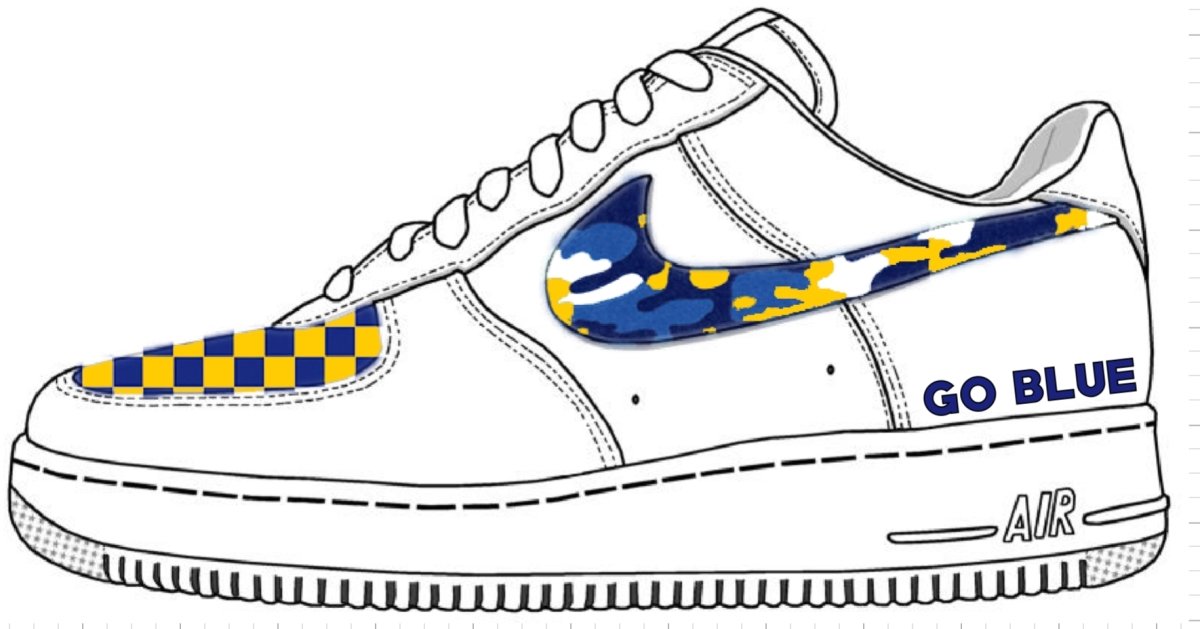 'College V2' Nike AF1 (Women's) - DJ ZO Designs