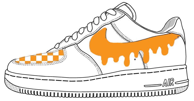 'College V3' Nike AF1 (Women's) - DJ ZO Designs