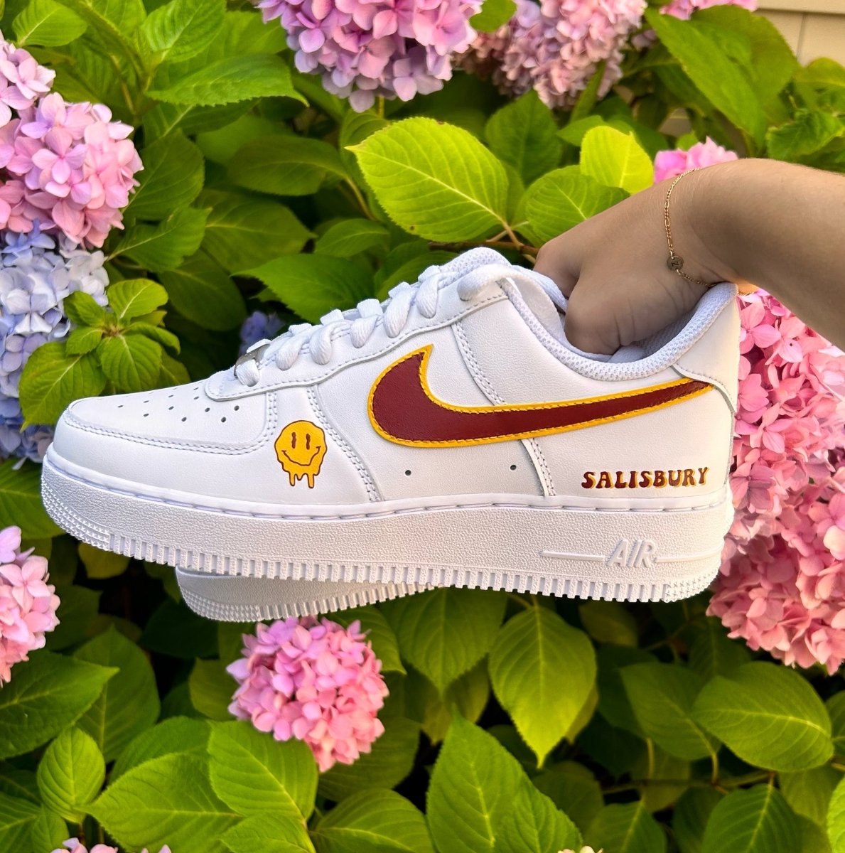 'College V6' Nike AF1 (Women's) - DJ ZO Designs