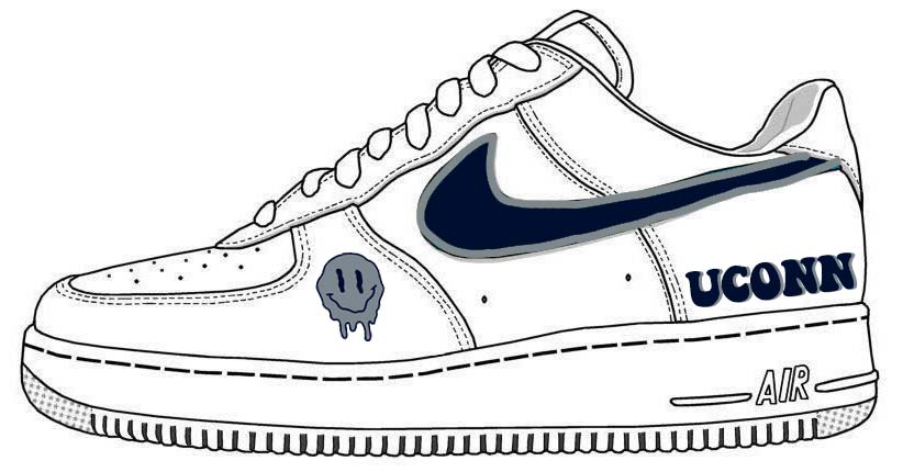 'College V6' Nike AF1 (Women's) - DJ ZO Designs