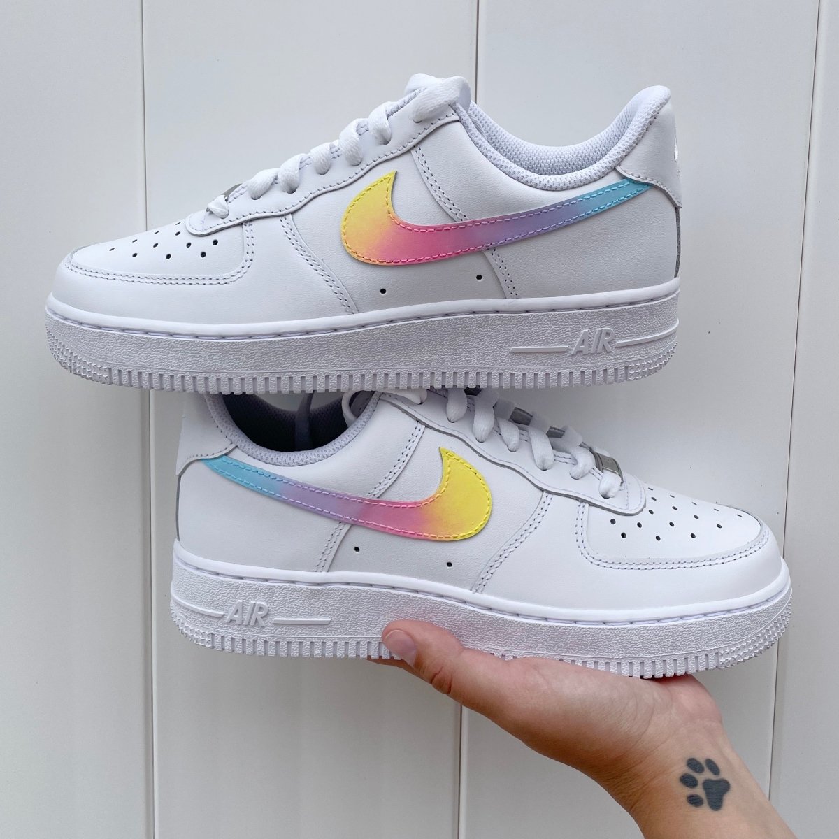 Electric Rainbow Nike AF1 (Women's) - DJ ZO Designs
