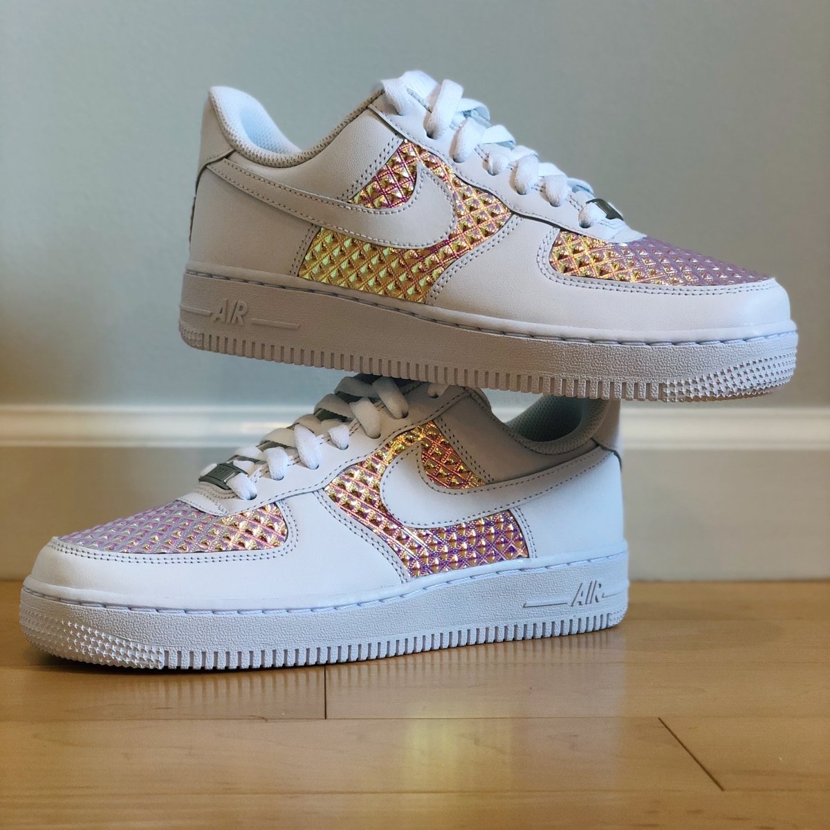Holographic Diamond AF1s (Women's) - DJ ZO Designs