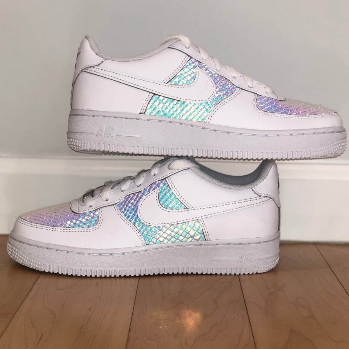 LIMITED EDITION Holographic Snake AF1s DJ ZO Designs