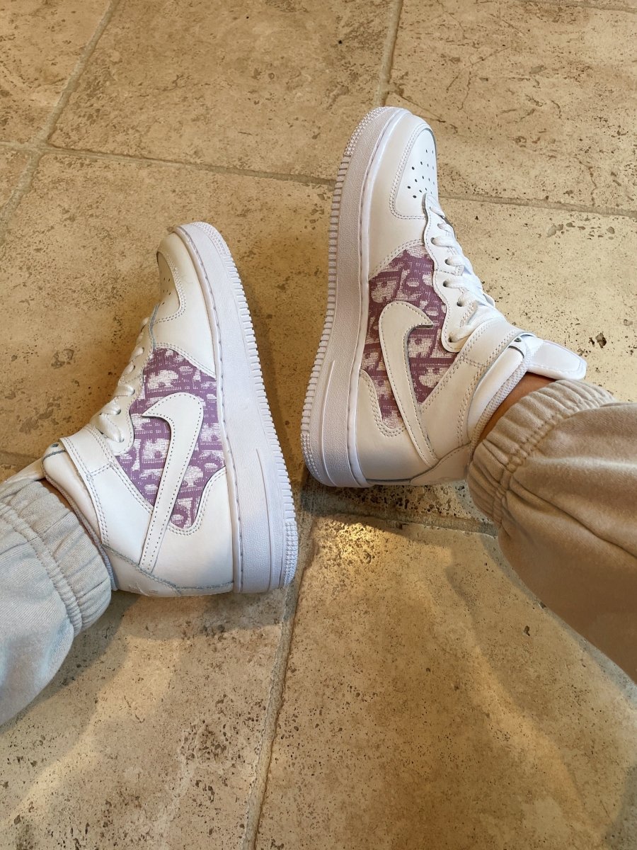 *LIMITED EDITION* Lavender Dior Nike AF1 Mid (Women's/Kids) - DJ ZO Designs