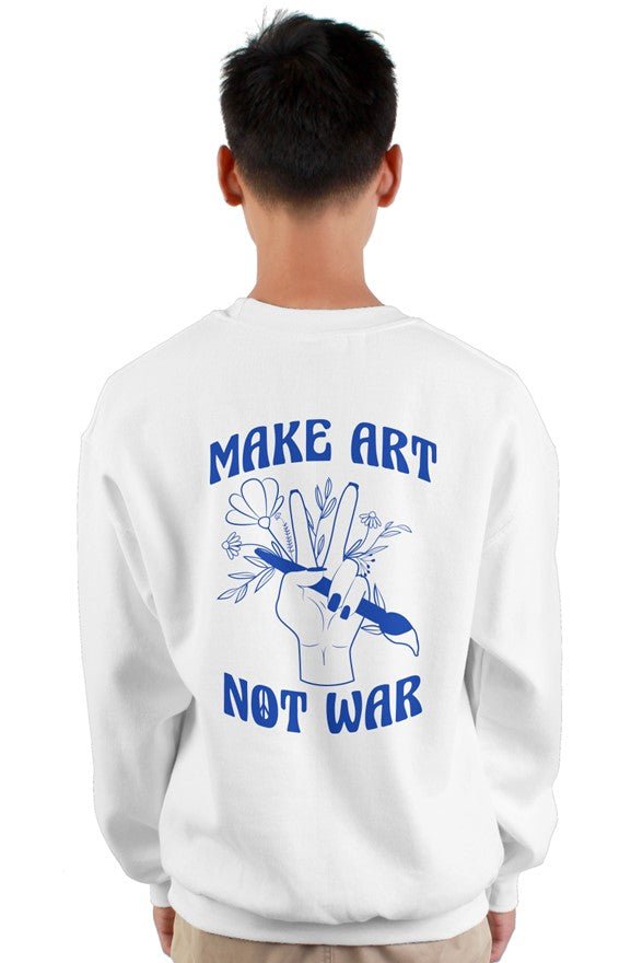 PRE ORDER: Make Art Not War Sweatshirt (Help Israel!) - DJ ZO Designs