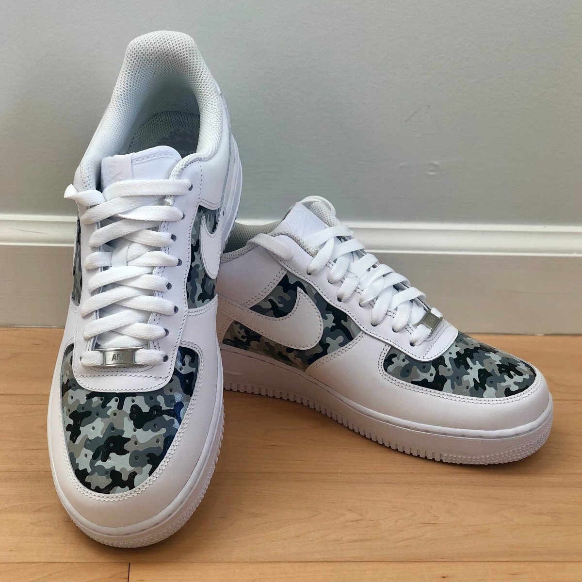 'The Alyssa' Grey Camo Nike AF1 (Women's) - DJ ZO Designs